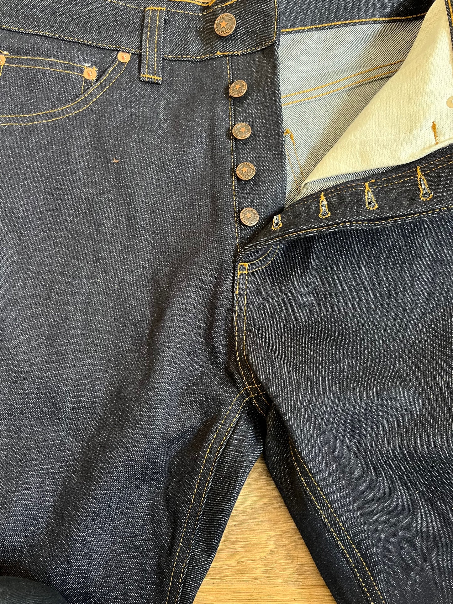 Mens red line Selvedge jeans