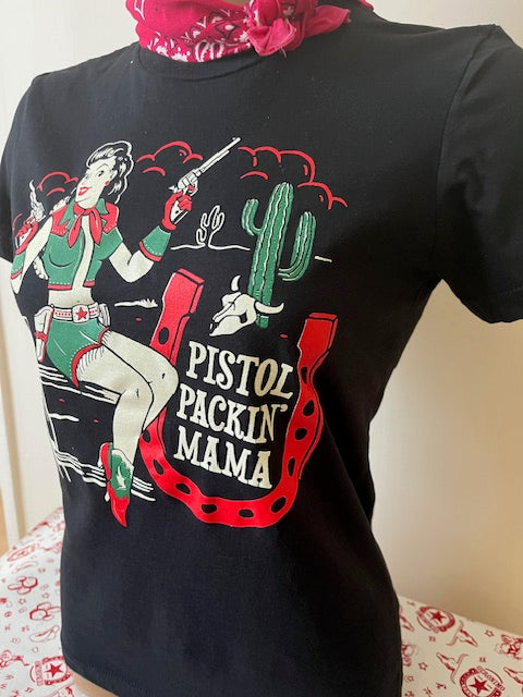 Pistol Packin Mama Ladies T shirt