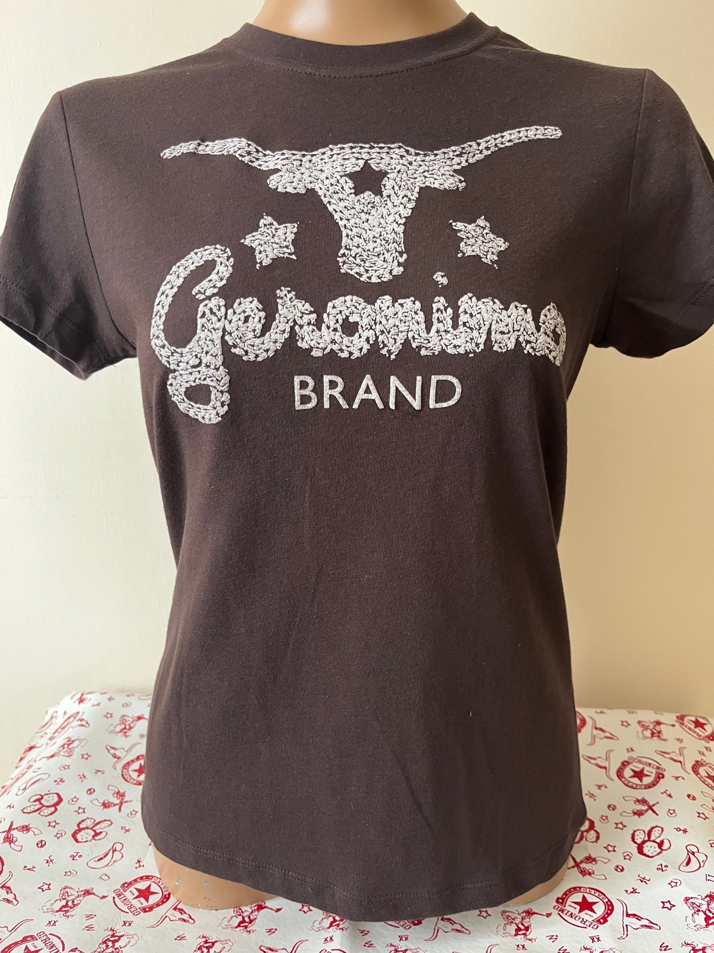 Ladies geronimo brand steer t shirt