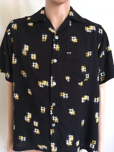 Black Hash Vintage Print Shirt short sleeve