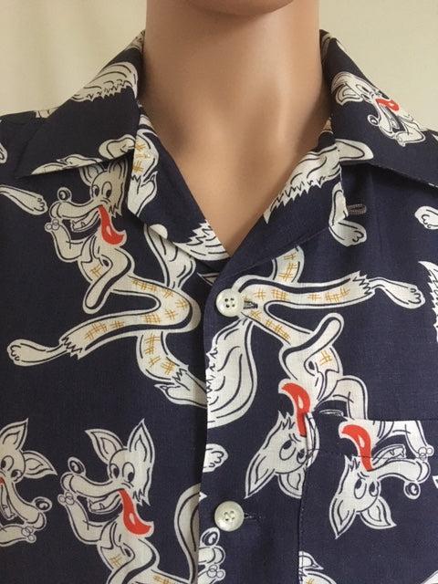 Mans wolf print shirt